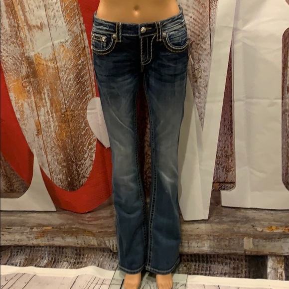 ❤️NWT MISS ME SIGNATURE BOOTCUT JEANS 27 - Picture 11 of 15
